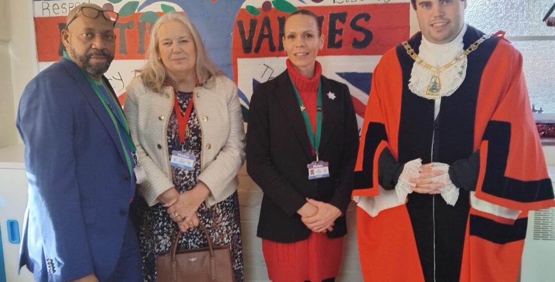 TLC learners engage with His Worshipful The Mayor of Bromley, Cllr Jonathon Andrews, learning about British institutions and the role of local government.