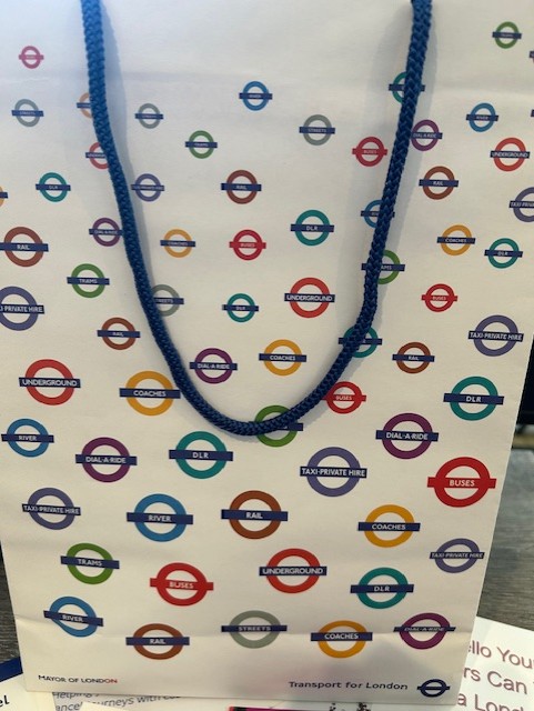 TLC learners receive Transport for London gift bags after a successful Dial-a-Ride work experience, building confidence and career awareness through real-world opportunities.